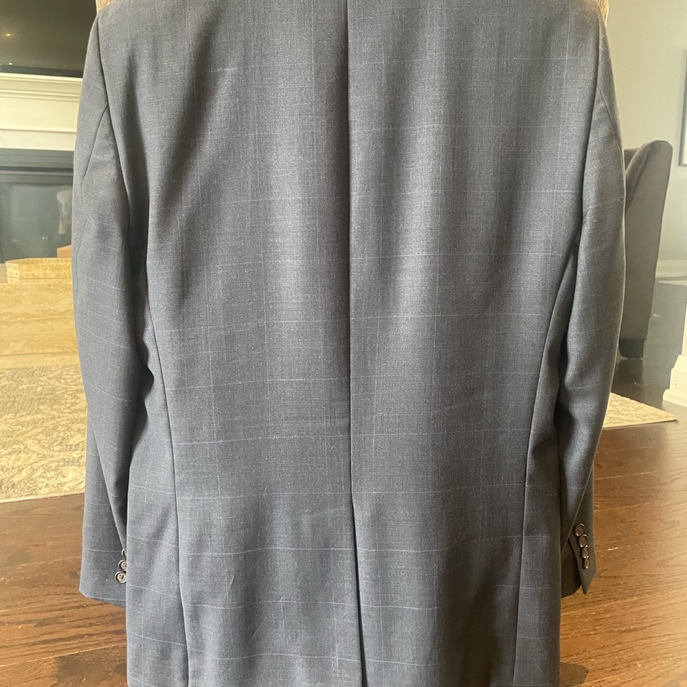 Ralph Lauren Charcoal with Light Blue Check Suit - Picture 3 of 9